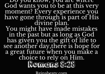 Romans 8:28 You Are Where God Wants You To Be